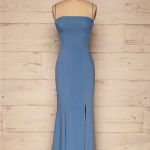 1861 Blue Mermaid Gown